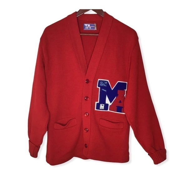 Vintage Varsity Letter Cardigan Sweater. - Picture 1 of 10